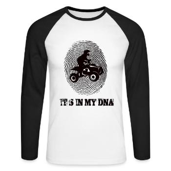 Quad Its In My Da - T-shirt baseball manches longues Homme - blanc/noir - Devant - Nik (191cm)