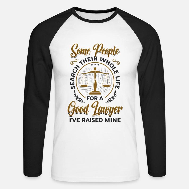 Vater Eines Anwalts - Unisex Baseballshirt langarm - Weiß/Schwarz