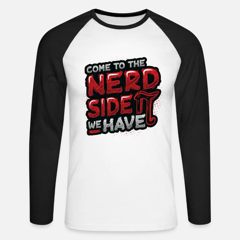 Math student, funny math student - Unisex Long Sleeve Baseball T-Shirt - white/black