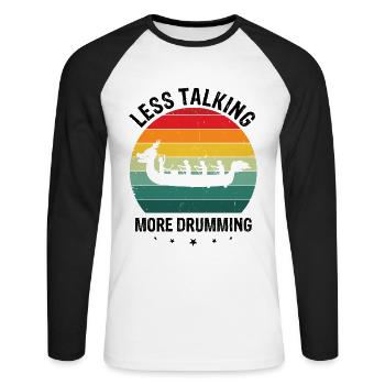 Dragon Boat Racing Theme for Dragon Boating - Unisex Long Sleeve Baseball T-Shirt - white/black - Front - Nik (191cm)