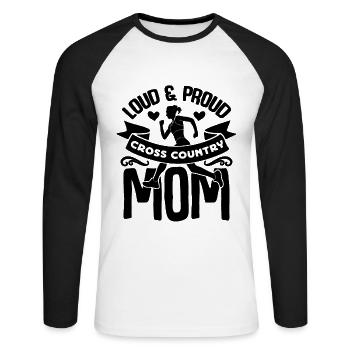Loud And Proud Marathon Runner Country Runner - Unisex Baseballshirt langarm - Weiß/Schwarz - Vorne - Nik (191cm)