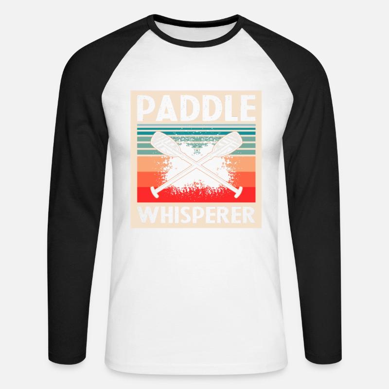 Drachenboot Crew und Drachenbootfahren - Unisex Baseballshirt langarm - Weiß/Schwarz