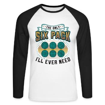 Le seul pack de six dont j’aurai besoin - T-shirt baseball manches longues Homme - blanc/noir - Devant - Nik (191cm)