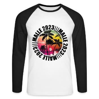 Malle 2023 - Unisex Long Sleeve Baseball T-Shirt - white/black - Front - Nik (191cm)