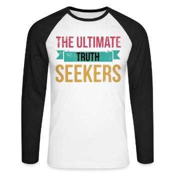 Les chercheurs de vérité ultimes, les experts médico-légaux - T-shirt baseball manches longues Homme - blanc/noir - Devant - Nik (191cm)