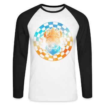 Pitbull - Unisex Long Sleeve Baseball T-Shirt - white/black - Front - Nik (191cm)