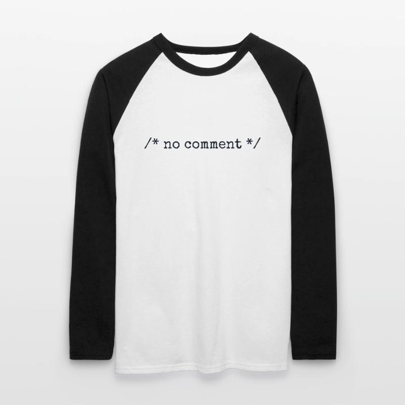 No Comment Developer Softwareentwickler Coder Unisex Baseballshirt langarm