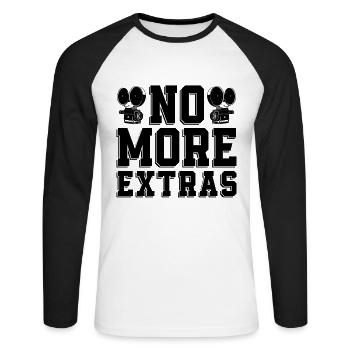 Plus de figurants Cinéaste Cinéaste - T-shirt baseball manches longues Homme - blanc/noir - Devant - Nik (191cm)