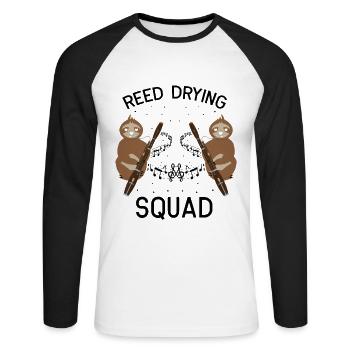 Bassoonist design for woodwind orchestra - Unisex Long Sleeve Baseball T-Shirt - white/black - Front - Nik (191cm)