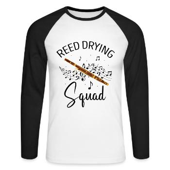 Orchestra and woodwind instrument - Unisex Long Sleeve Baseball T-Shirt - white/black - Front - Nik (191cm)