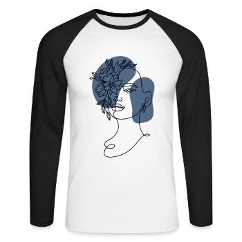 Lineart allotment garden allotment garden horticulture - Unisex Long Sleeve Baseball T-Shirt - white/black - Front - Nik (191cm)