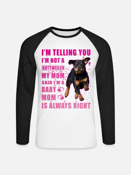Rottweiler Spruch - Unisex Baseballshirt langarm - Weiß/Schwarz