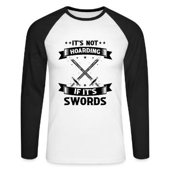 Larping Quote for Roleplaying and Larper - Unisex Long Sleeve Baseball T-Shirt - white/black - Front - Nik (191cm)