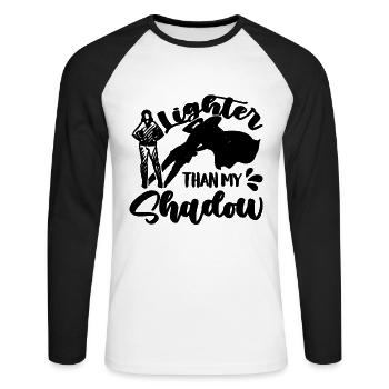 Lighter Than My Awareness Mental Health Advocate - Unisex Long Sleeve Baseball T-Shirt - white/black - Front - Nik (191cm)