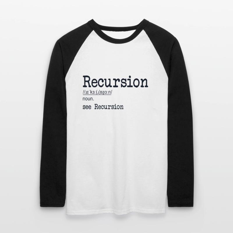 Recursion Definition Developer Coder Programmierer Unisex Baseballshirt langarm