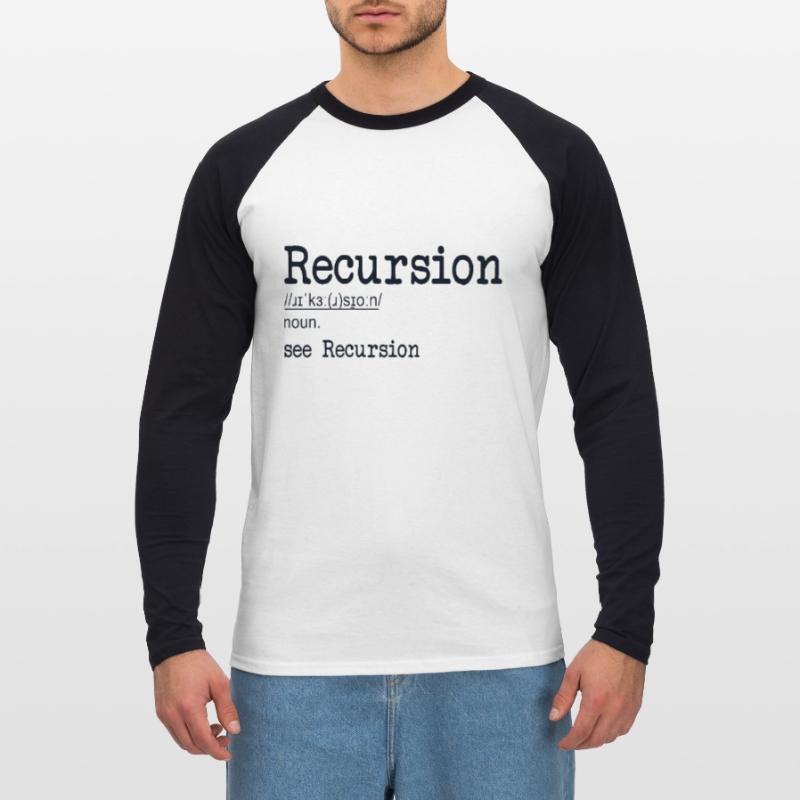 Recursion Definition Developer Coder Programmierer Unisex Baseballshirt langarm