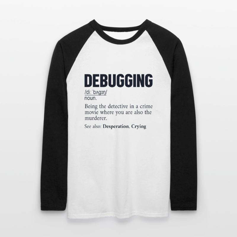 Debugging Definition Developer Coder Programmierer Unisex Baseballshirt langarm