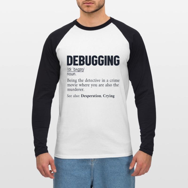 Debugging Definition Developer Coder Programmierer Unisex Baseballshirt langarm