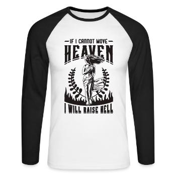 Si je ne peux pas déplacer l’amant de la mythologie grecque du dieu antique - T-shirt baseball manches longues Homme - blanc/noir - Devant - Nik (191cm)