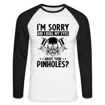 Car Painter for Car Painter for Car Detailer - Unisex Long Sleeve Baseball T-Shirt - white/black - Front - Nik (191cm)