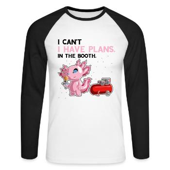 Car Painter for Car Painter for Car Detailer - Unisex Long Sleeve Baseball T-Shirt - white/black - Front - Nik (191cm)
