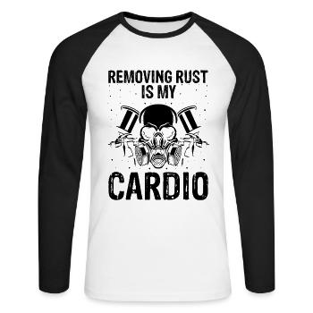 Autolackierer Angebot für Karosserietechniker - Unisex Baseballshirt langarm - Weiß/Schwarz - Vorne - Nik (191cm)