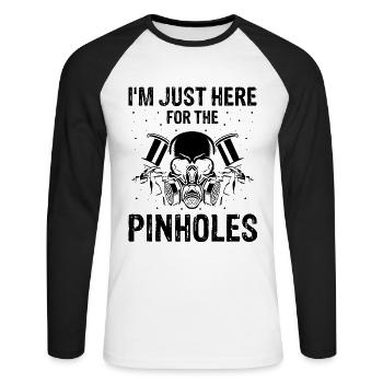 Body technician saying for car painters - Unisex Long Sleeve Baseball T-Shirt - white/black - Front - Nik (191cm)