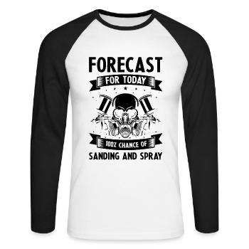 Car Painter Offer for Car Painters - Unisex Long Sleeve Baseball T-Shirt - white/black - Front - Nik (191cm)