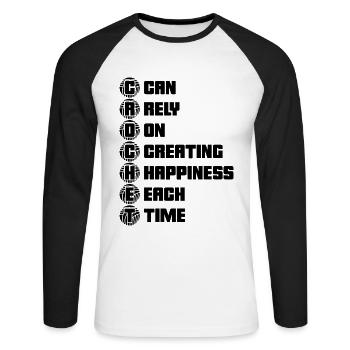 Crochet Can Rely On Creating Sewing Crochet Lover - Unisex Baseballshirt langarm - Weiß/Schwarz - Vorne - Nik (191cm)