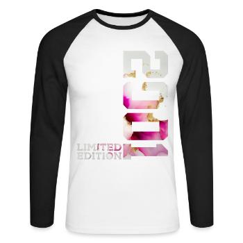 25TH BIRTHDAY 25 YEARS LIMITED EDITION 2001 - Unisex Long Sleeve Baseball T-Shirt - white/black - Front - Nik (191cm)