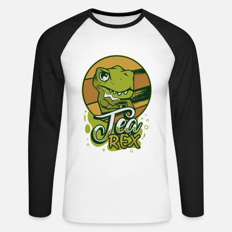 Tee-Experte Teetrinker Teesüchtiger Tee-Enthusiast - Unisex Baseballshirt langarm - Weiß/Schwarz