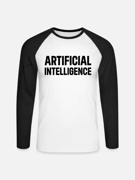 Artificial Intelligence - Ai Artificial Intelligen - Unisex Baseballshirt langarm - Weiß/Schwarz