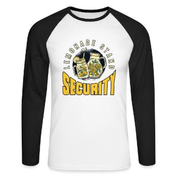 Stand de limonade Sécurité Amateur de limonade - T-shirt baseball manches longues Homme - blanc/noir - Devant - Nik (191cm)
