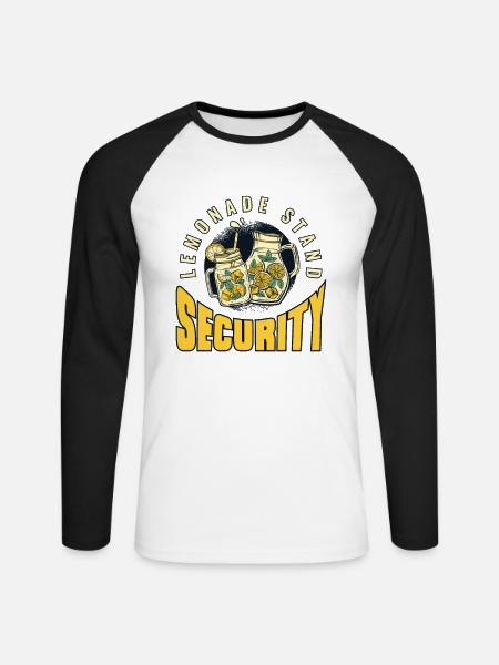 Lemonade Stand Security Lemonade Lover - Unisex Long Sleeve Baseball T-Shirt - white/black