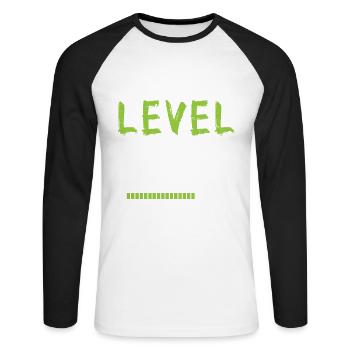 Realschulabschluss 2024 - Unisex Baseballshirt langarm - Weiß/Schwarz - Vorne - Nik (191cm)