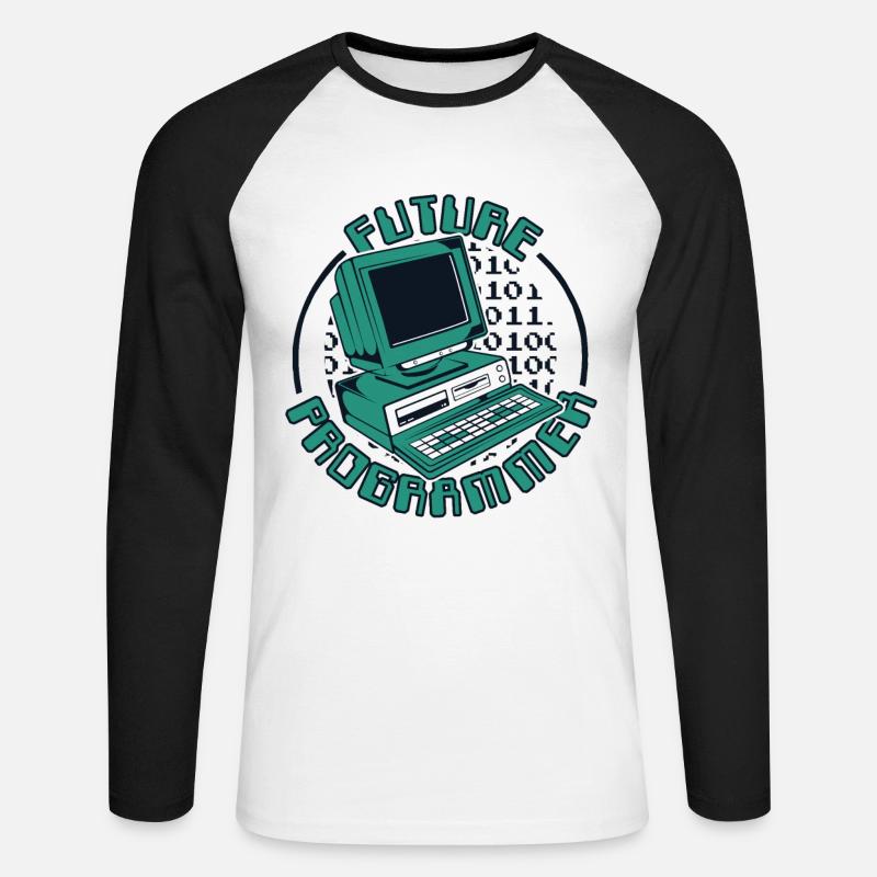 Future Programmer Softwareingenieur Developer - Unisex Baseballshirt langarm - Weiß/Schwarz