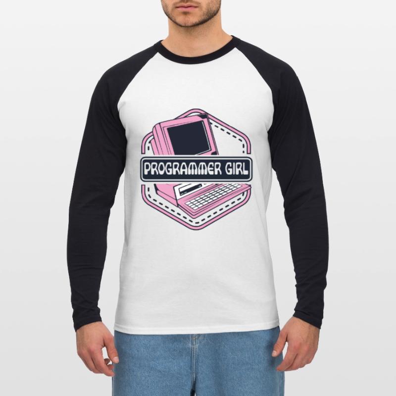 Programmer Girl Software Engineer Developer Unisex Long Sleeve Baseball T-Shirt