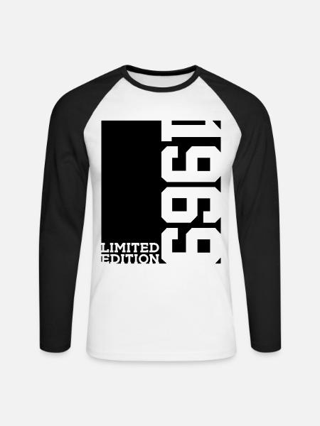 LIMITED EDITION 1969 57TH BIRTHDAY - Unisex Long Sleeve Baseball T-Shirt - white/black