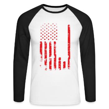 Heilende Essenz Der Treuen Gegenwart, Kaplan - Unisex Baseballshirt langarm - Weiß/Schwarz - Vorne - Nik (191cm)