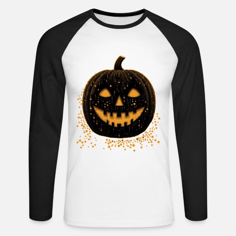 Black Jack O Laterne - Unisex Baseballshirt langarm - Weiß/Schwarz