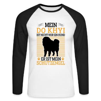 Habe einen Do Khyi Tibetanische Dogge - Unisex Baseballshirt langarm - Weiß/Schwarz - Vorne - Nik (191cm)