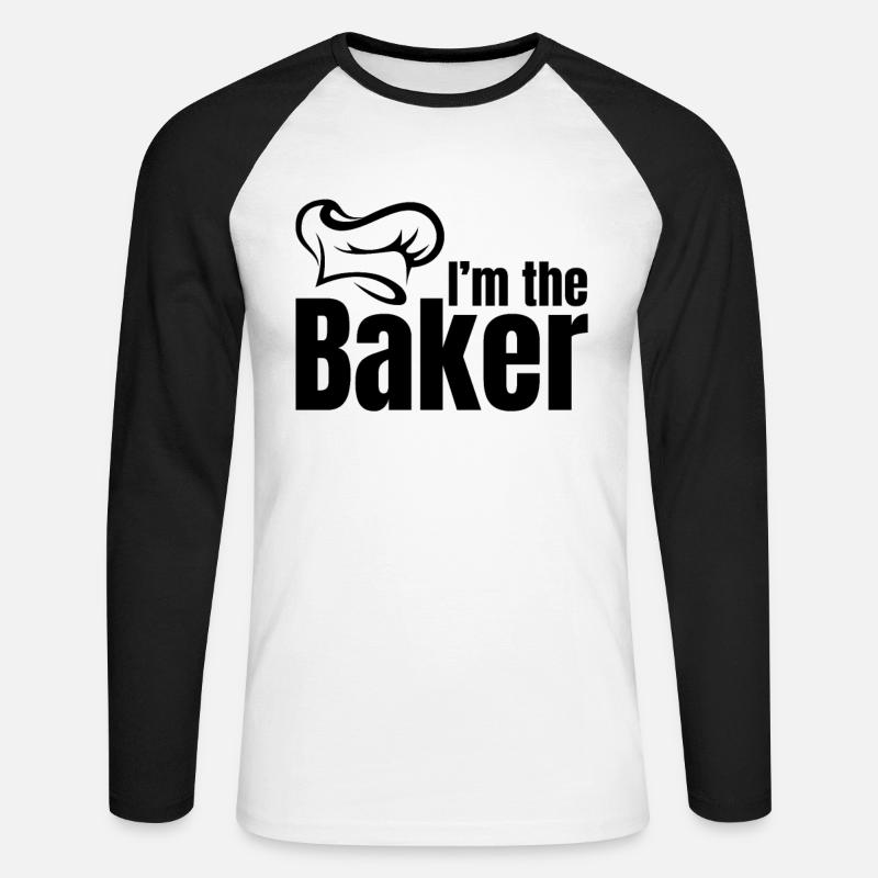Bakery Baker - I'm The Baker - Unisex Baseballshirt langarm - Weiß/Schwarz