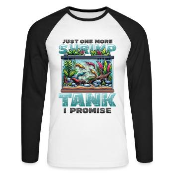 Éleveur de crevettes Aquarium de crevettes - T-shirt baseball manches longues Homme - blanc/noir - Devant - Nik (191cm)