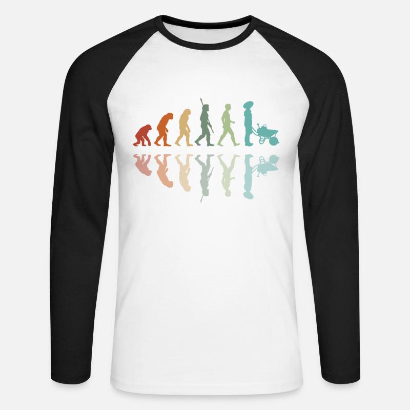 Gärtner Entwicklung - Unisex Baseballshirt langarm - Weiß/Schwarz
