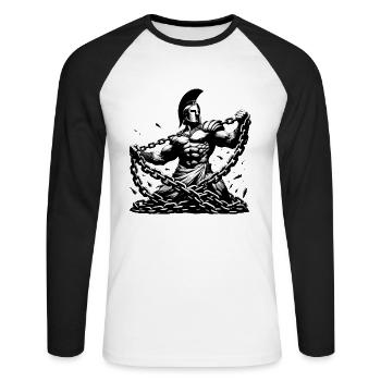 Julius Caesar Roman History Roman Empire - Unisex Long Sleeve Baseball T-Shirt - white/black - Front - Nik (191cm)