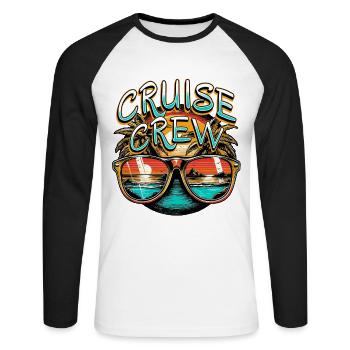 Cruise Crew - Unisex Long Sleeve Baseball T-Shirt - white/black - Front - Nik (191cm)