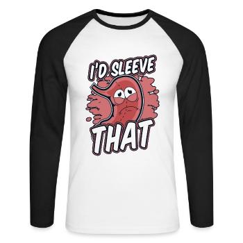I'd Sleeve That Gastroenterologist Bariatric - Unisex Long Sleeve Baseball T-Shirt - white/black - Front - Nik (191cm)