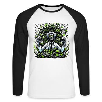 Organische Chemie, Chemiestudenten, Chemie - Unisex Baseballshirt langarm - Weiß/Schwarz - Vorne - Nik (191cm)