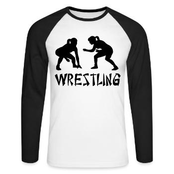 Lutte Femmes Filles Femmes - T-shirt baseball manches longues Homme - blanc/noir - Devant - Nik (191cm)