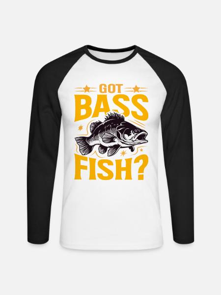 Haben Sie Barschfische? - Unisex Baseballshirt langarm - Weiß/Schwarz